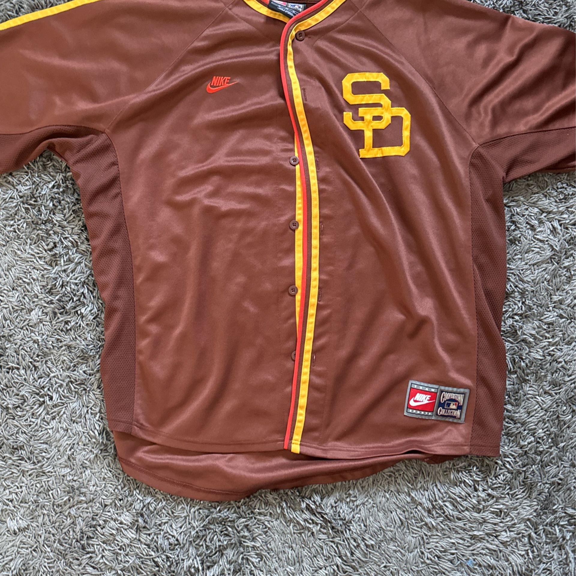 NIKE/COOPERSTOWN COLLECTION Brown Baseball Jersey