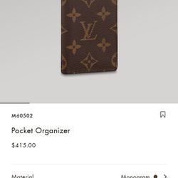 Louis Vuitton Pocket Organizer Wallet 
