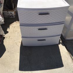 Sterilite White Basket Weave Large 3 Drawer Storage Unit $15.00