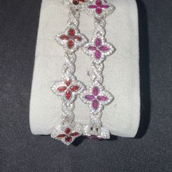 Moissanite Bracelets Clover Style 