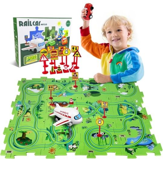 NEW Toddler Puzzle Track Car Set β 26pc Educational Toy for Ages 2-5