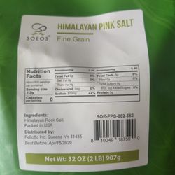 Himalayan Salt..fine 2lbs ..$4