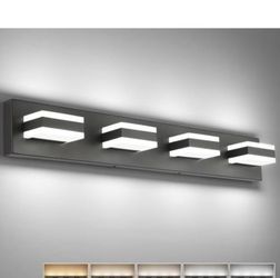 SOLFART 4-Light LED Vanity Light Matte Black Dimmable — Open Box