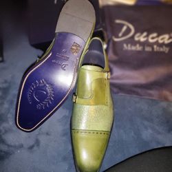 Duca Italian Vero Cuoio Men's Leather Shoes Size 14