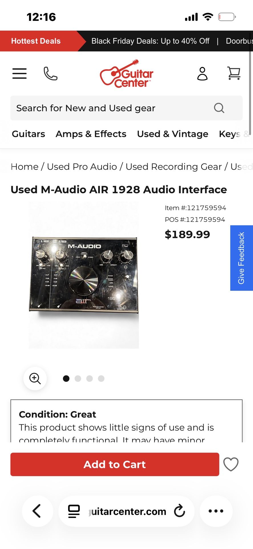 M-AUDIO INTERFACE 
