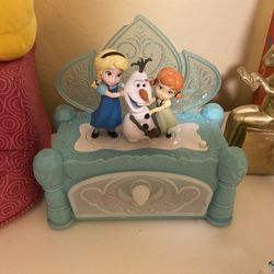 Frozen Anna Elsa Olaf Musical Jewelry Box 