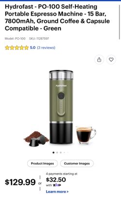 Hydrofast Self-Heating Portable Espresso Machine