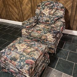  Arm chair with ottoman