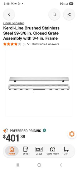 Brushed stainless steel frame and closed design grate  39 3/8