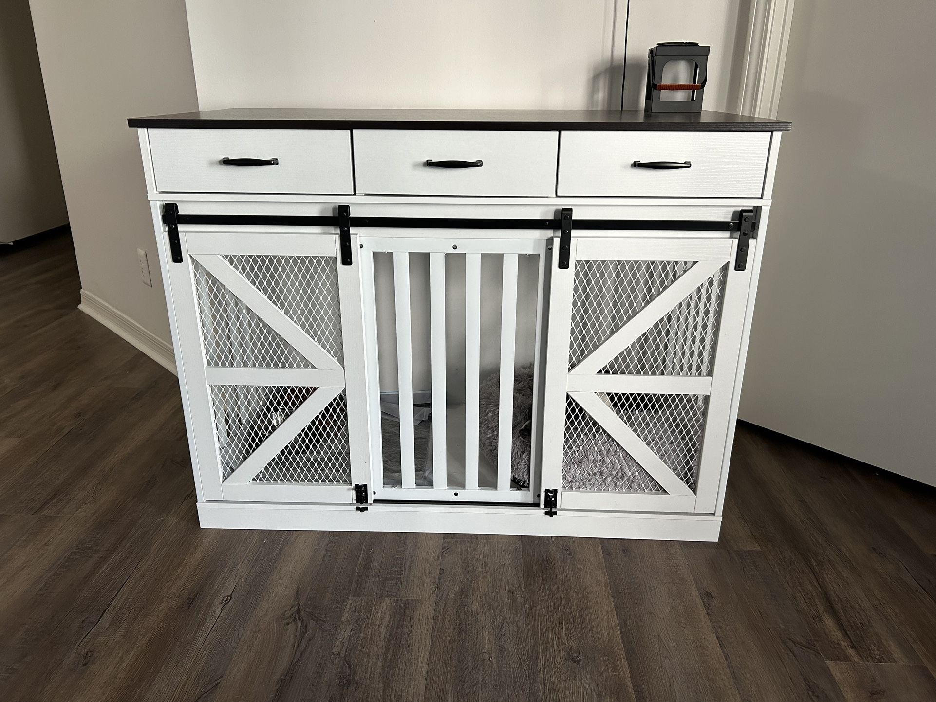Wood Farmhouse Dog Crate Furniture