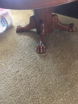 Oak claw foot table