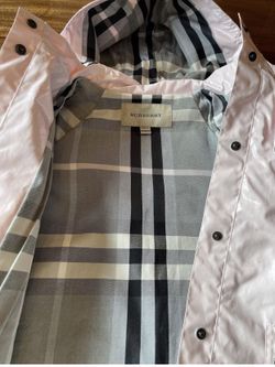 Authentic Burberry Girl’s Size 5T Pink Raincoat