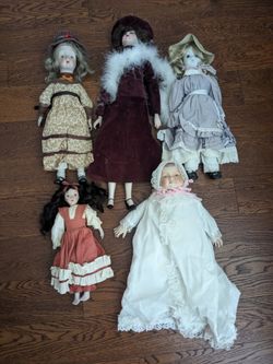 5 Porcelain Dolls