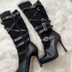 Leg Avenue Knee Boots With Buckles 