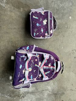 Pottery Barn Kids Galaxy Rolling Backpack with Matching Lunch Box