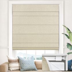 UNISHADES 100% Blackout No Tools No Drill Cordless Roman Shades For Windows