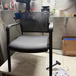 Guest Are Chair With Leather Seat