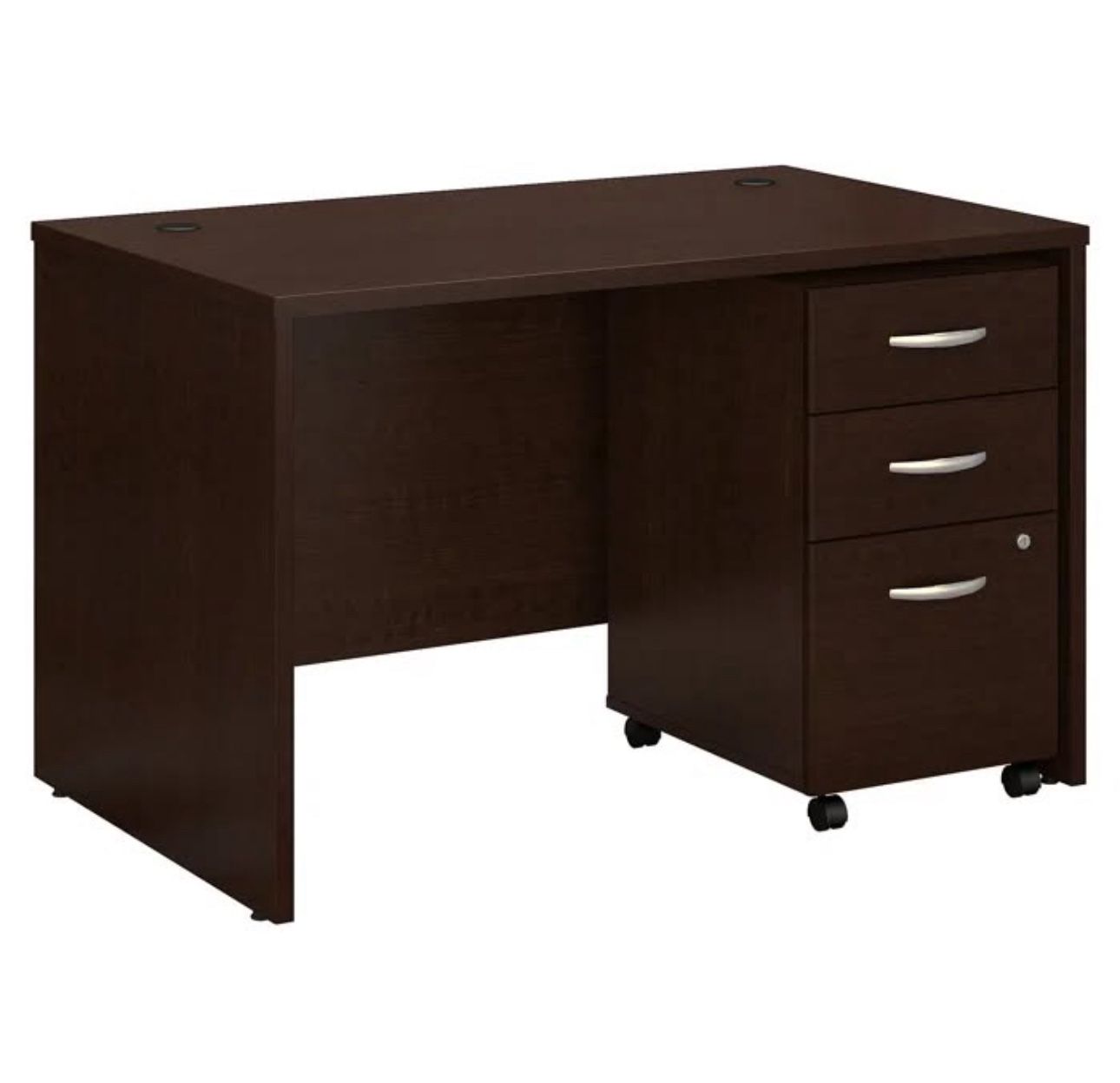 Bush Business Furniture 48W x 30D Office Desk with Mobile File Cabinet