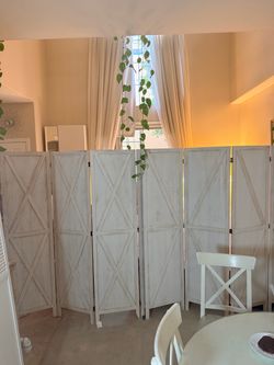 Selling 2 Beautiful 4 panel white partition