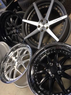 CUSTOM MESH and MULTI-SPOKE RIMS w/chrome or black lips AVAILABLE hottest selection around COME BY AND CHECK THEM OUT !!!!