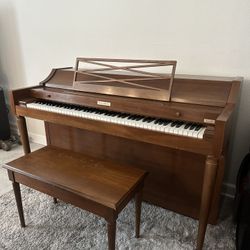 Baldwin Acrosonic Upright Piano with Bench - Classic Walnut Finish