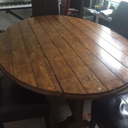 Wood round table for office.