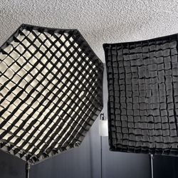 Godox Softboxes (2) – 24”x35” + 37” Octagon w/ Grids – Bowens Mount