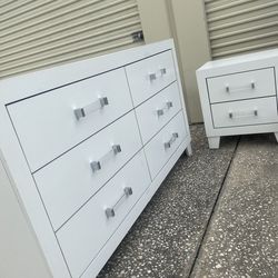 White Dresser and Nightstand