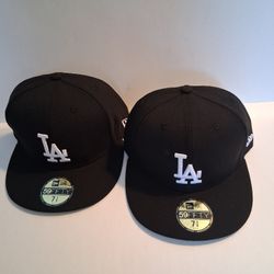 LA DODGERS ( TOTAL 2 PC ) NEW ERA 59FIFTY CAP SIZE 7 3/8