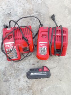 Milwaukee Battery Chargers and M18 Battery 