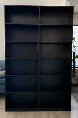 Large Black Bookshelves (8 partitions)