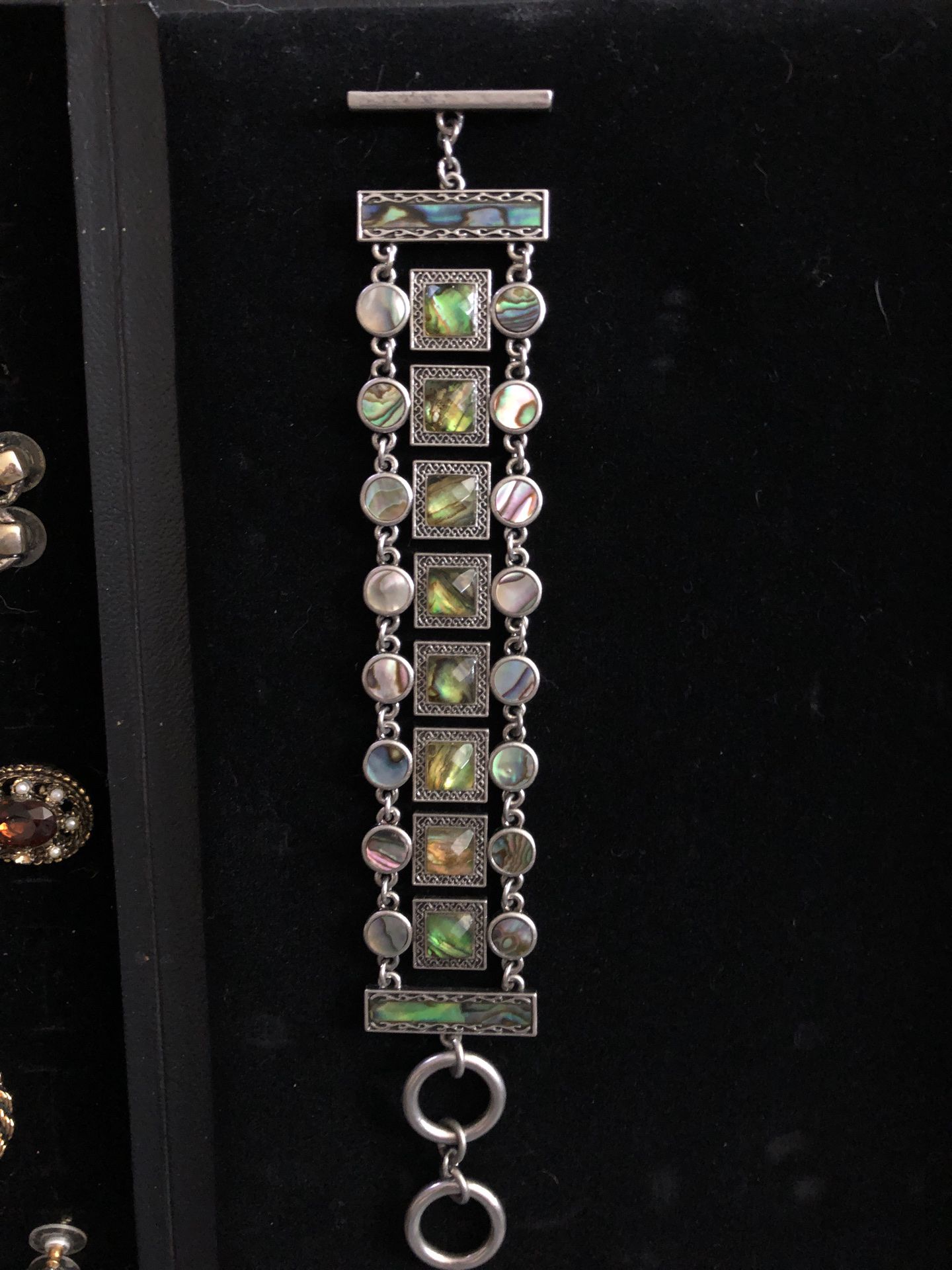 Beautiful Silver& colorful stone bracelet