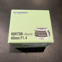 Voigtlander Nokton Classic 40mm F1.4