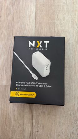 NXT Technologies™ Universal USB-C Wall Charger with USB-C Cable, White