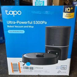 Tapo LiDAR Smart Navigation Robot Vacuum and Mop with Self-Emptying Dock, 5300Pa Max, 97%+ Dust Pick