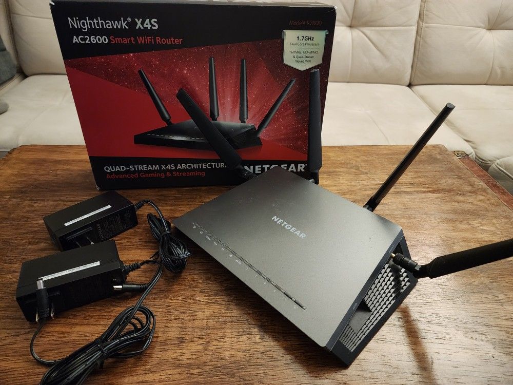 Netgear Nighthawk R7800 WiFi Router With Extra Power Brick