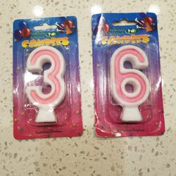 New Unused Birthday Number Candles