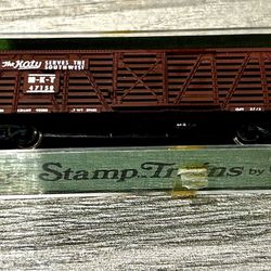 1969 Vintage Aurora Postage Stamp Train # 4883/320 Rare Brown Version