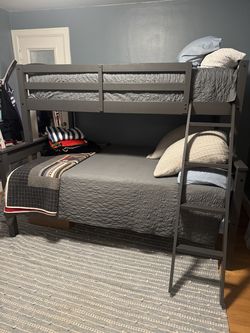 Full Over Twin Bunk Bed – Mattresses Included!