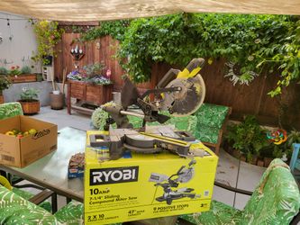 Ryobi 10 Amp Corded 7-1/4 in. Compound Sliding Miter Saw