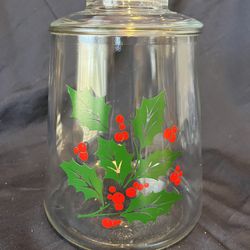 Vintage Bartlett Collins Christmas Holly Cookie Jar