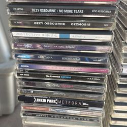 CDs and DVDs of rock bands and classic rock ballads in English