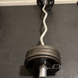 Curl Bar With Weights