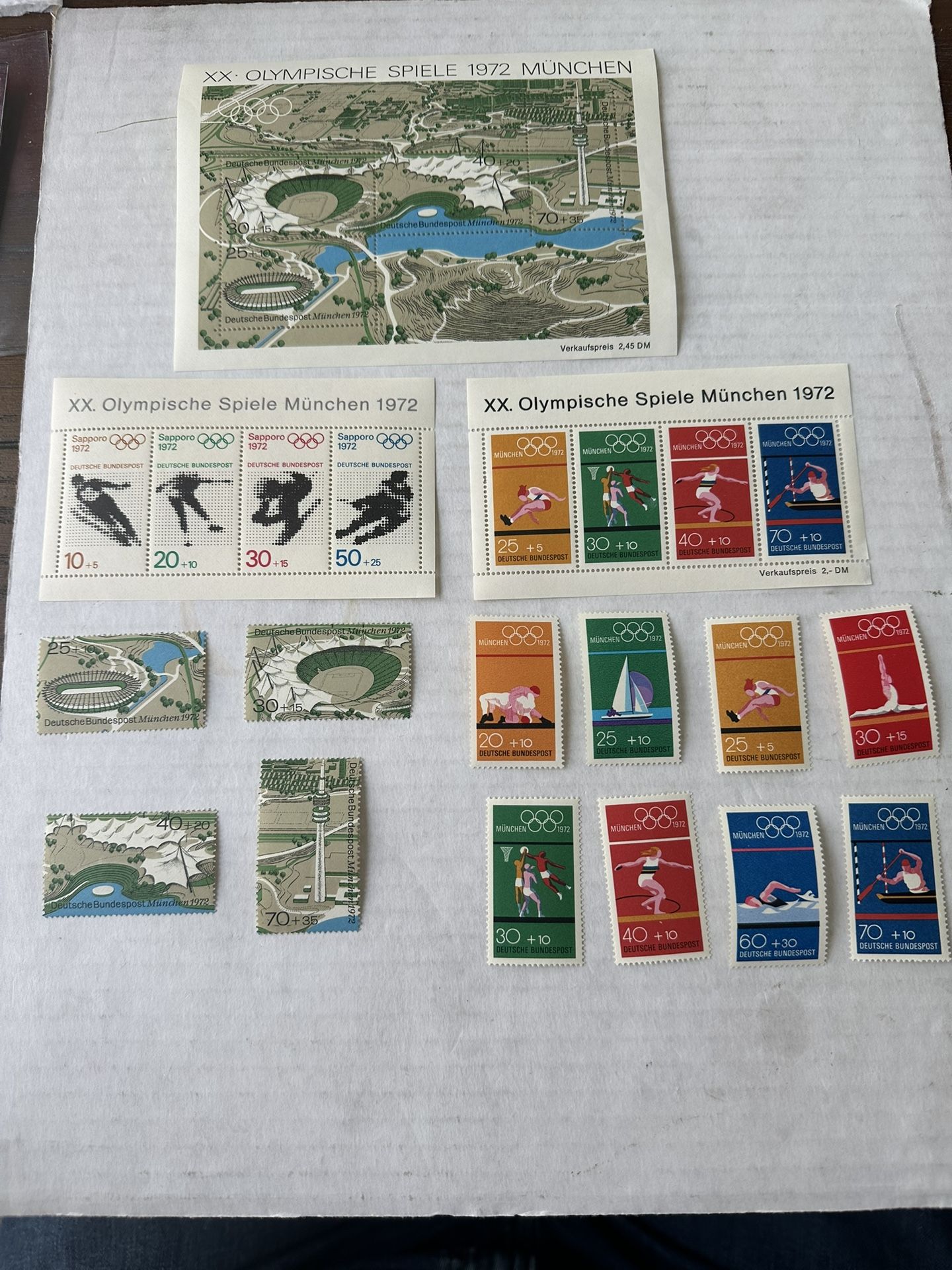 1972 Olympics Munchen Sets Of Stamps Group Of 24