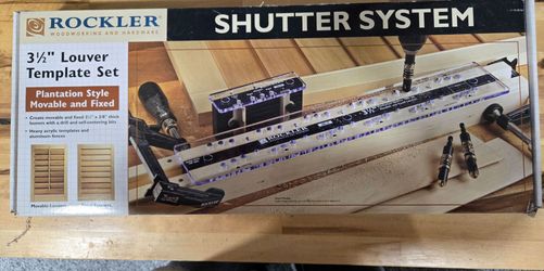 Rockler 3-1/2" Movable Shutter Jig and Template Set, Includes Hidden Control Arm Jig