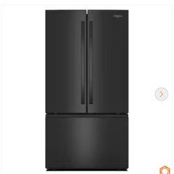 36 in. 31 cu. ft. French Door Refrigerator in Black with Ice Maker