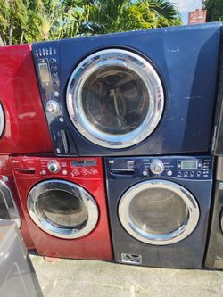 LG BLUE WASHER AND DRYER