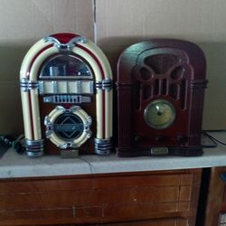 Antique Radio And Cassette Player.