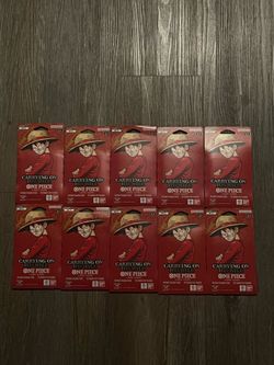 LOT OF 10 One Piece OP-13 Carrying on His Will Sleeved Booster Packs - SEALED