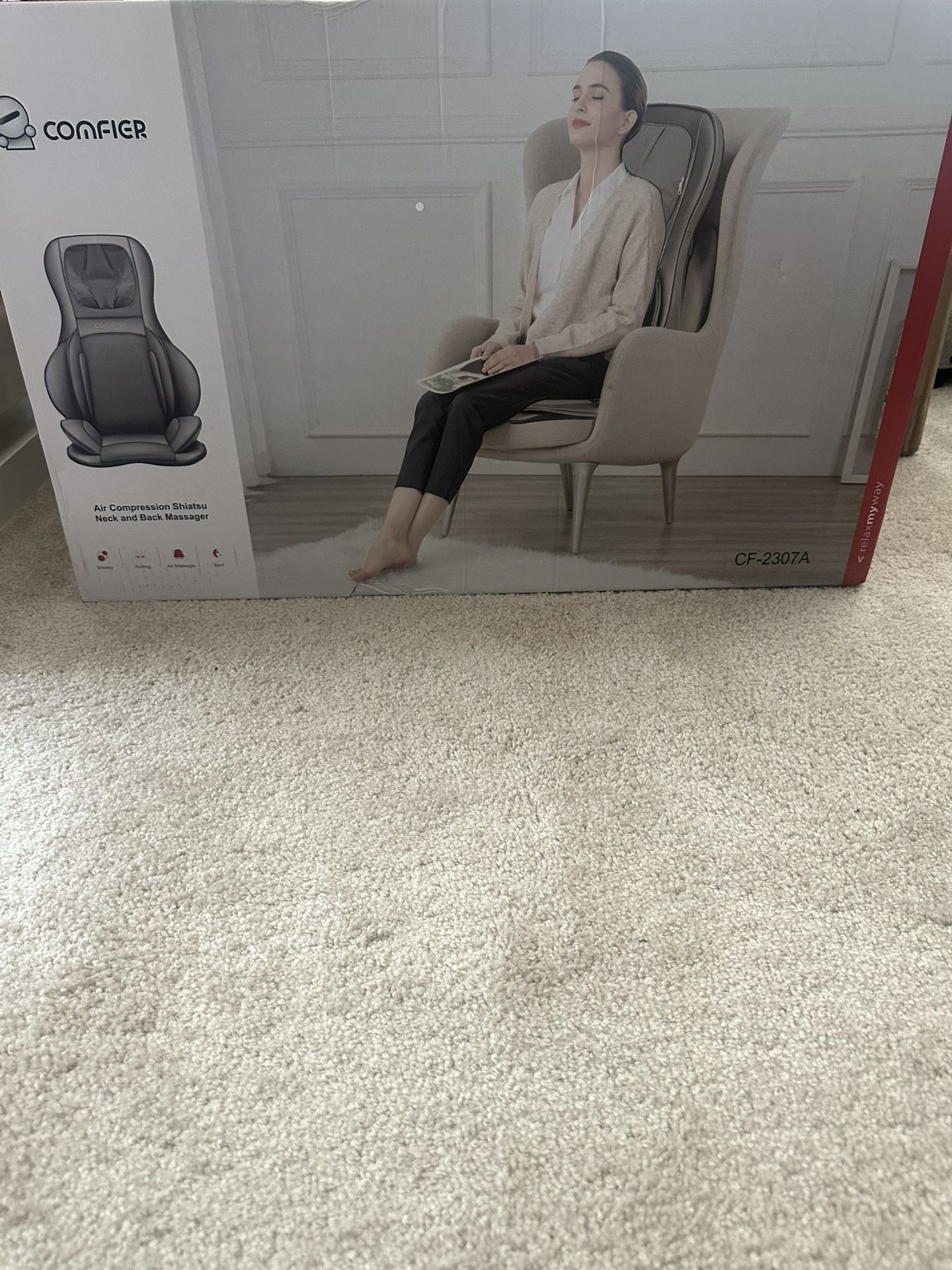 Comfier Shiatsu Massage Chair Pad Portable